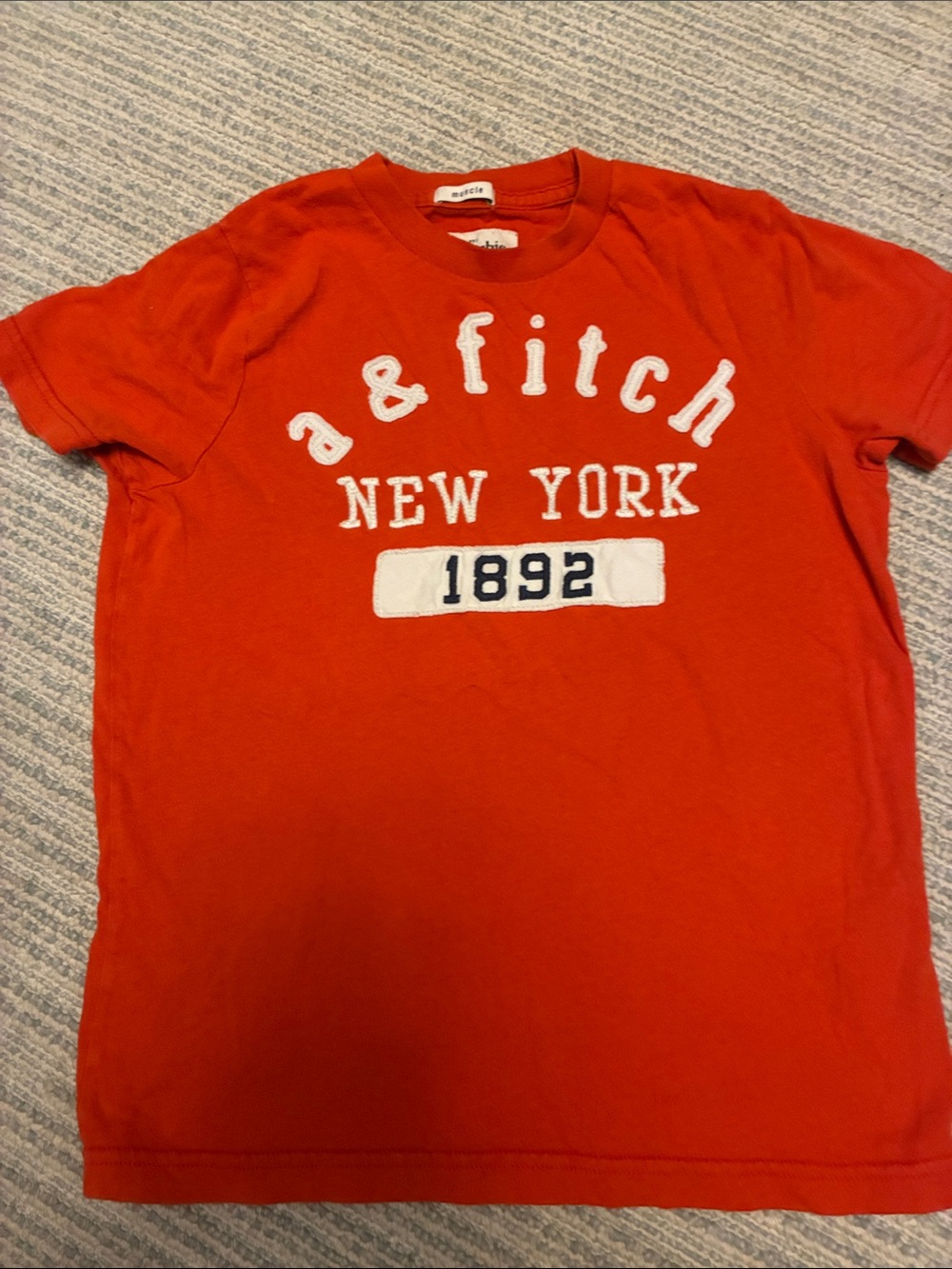 Abercrombie & Fitch Red New York 1892 Logo Tee